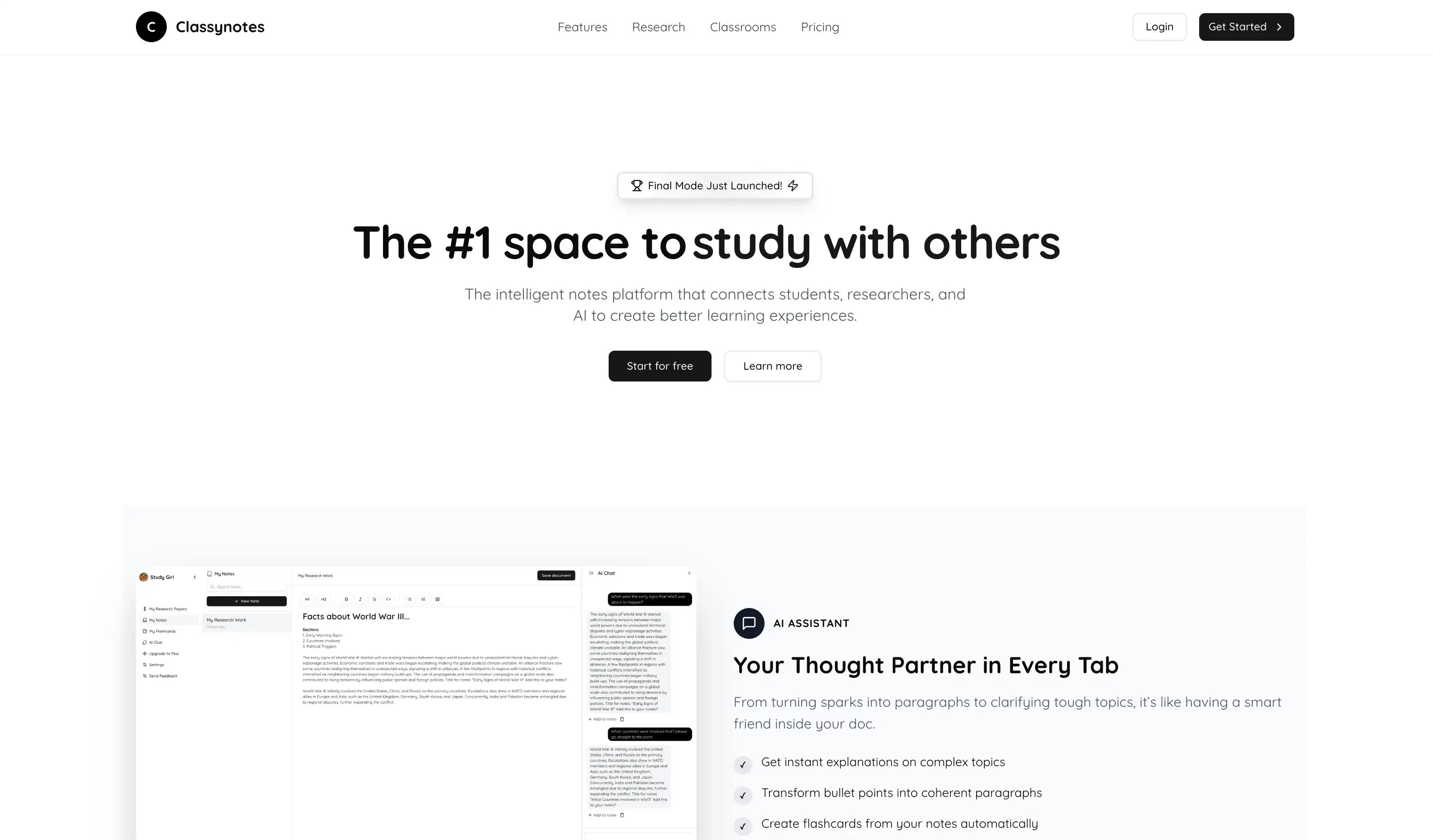 ClassyNotes preview